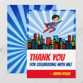 Super Helden Dankkaart Bedankkaart (Voorkant / Achterkant)