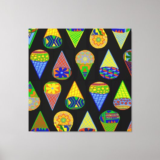 Super Helden Ijs Kegel Canvas Afdruk (Voorkant)