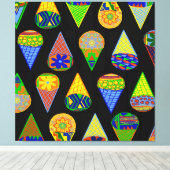 Super Helden Ijs Kegel Canvas Afdruk (Insitu (Houten vloer))