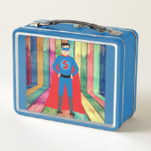 Super Helden Metalen Lunchbox (Achterkant)