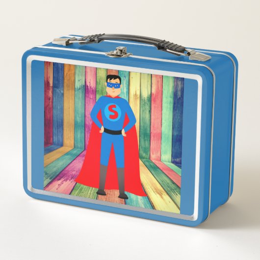Super Helden Metalen Lunchbox (Voorkant)