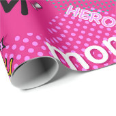 Super Helden Moeder Strip Cadeaupapier (Rol Hoek)