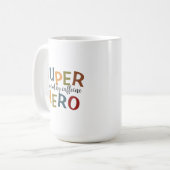Super Helden Vader Vaderdag Koffiemok (Voorkant links)