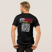 sUPER HERO 411 Tri-Blend Shirt (Achterkant volledig)