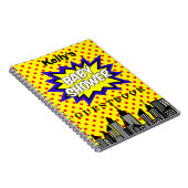 Super Hero Baby shower Custom Guest Book Notitieboek (Rechterzijde)