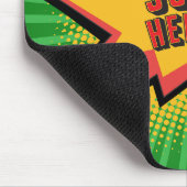 SUPER HERO BOOM, GROENE ACHTERGROND MUISMAT (Hoek)