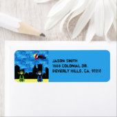 Super Hero Boys Bithday Party Etiket (Insitu)