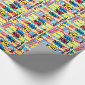 Super Hero Cartoon Words Gift Wrapping paper Cadeaupapier (Hoek)