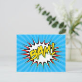 Super Hero Classic Bam! Action Bubble Briefkaart (Staand voorkant)