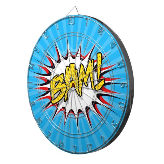 Super Hero Classic Bam! Action Bubble Dartbord (Voorkant Rechts)