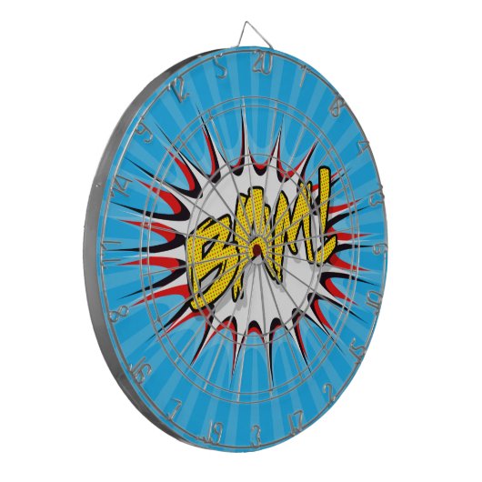 Super Hero Classic Bam! Action Bubble Dartbord (Voorkant Links)