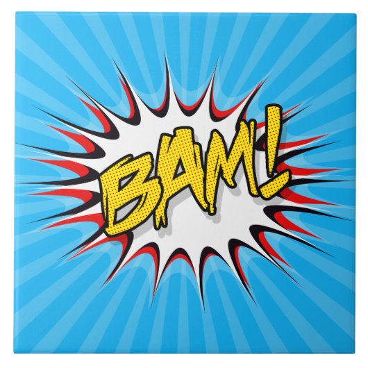 Super Hero Classic Bam! Action Bubble Tegeltje (Voorkant)