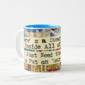 Super Hero Coffee-Mok Tweekleurige Koffiemok (Voorkant links)