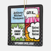 Super Hero Comic Book Adoption, Family Gift Keramisch Ornament (Links)