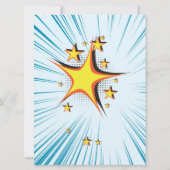 Super Hero Comic Book Adoption Party Kaart (Achterkant)