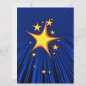 Super Hero Comic Book Adoption Party Kaart (Achterkant)