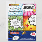 Super Hero Comic Book Adoption Party Kaart (Voorkant)