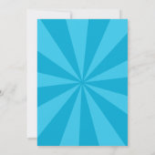 Super Hero Comic Book Style Boy Birthday Blue Kaart (Achterkant)