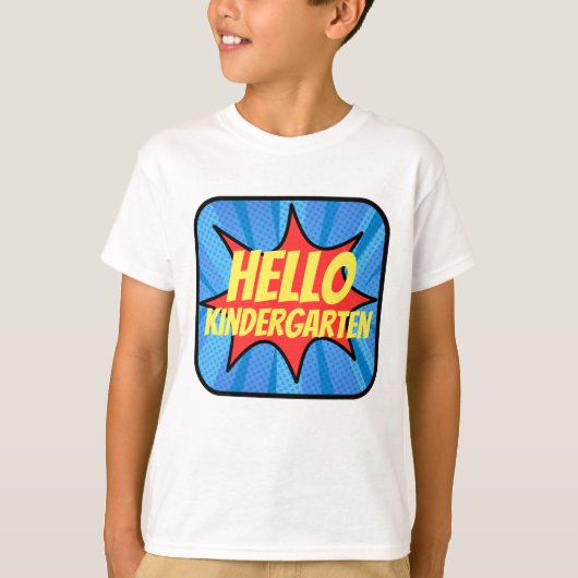Super Hero Comic Eerste dag van school Aangepaste  T-shirt (Voorkant)