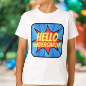Super Hero Comic Eerste dag van school Aangepaste  T-shirt