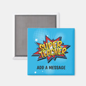 Super Hero Comic: Super Leraar Magneet (Voorkant / Achterkant)