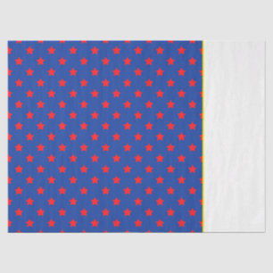 Super Hero Comics Rood Blauw Sterren Superheld Leu Tissuepapier