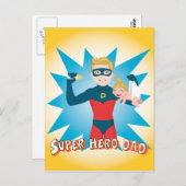Super Hero Dad Briefkaart (Voorkant / Achterkant)
