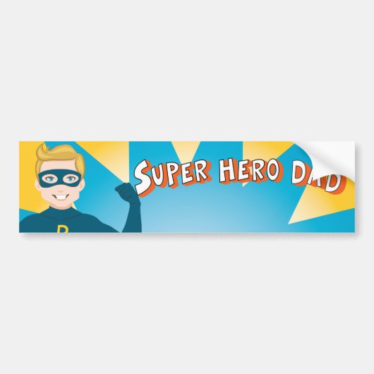 Super Hero Dad Bumpersticker (Voorkant)