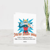 Super Hero Dad Kaart (Achterkant)