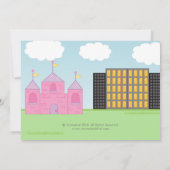 Super Hero en Princess Twins Joint Birthday Party Kaart (Achterkant)