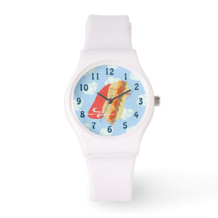 Super Hero Flying Caped Sandwich Fun Horloge