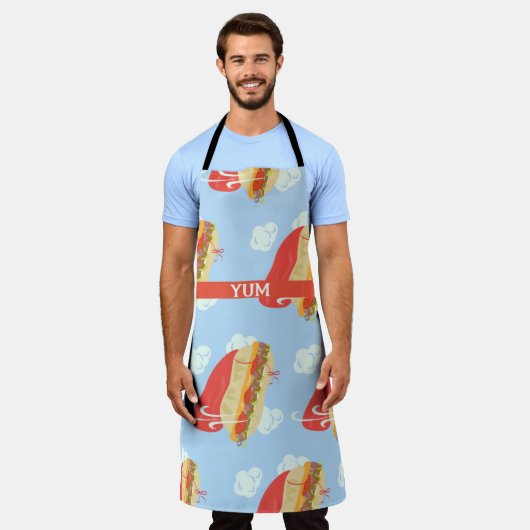 Super Hero Flying Caped Sandwich Fun Schort (Gedragen)