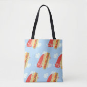 Super Hero Flying Caped Sandwich Fun Tote Bag (Voorkant)