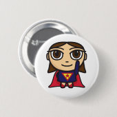 Super Hero Girl Character Ronde Button 5,7 Cm (Voorkant /achterkant)