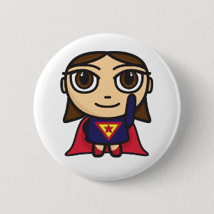 Super Hero Girl Character Ronde Button 5,7 Cm