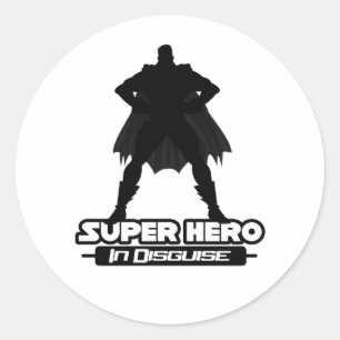Super Hero in Disguise Ronde Sticker