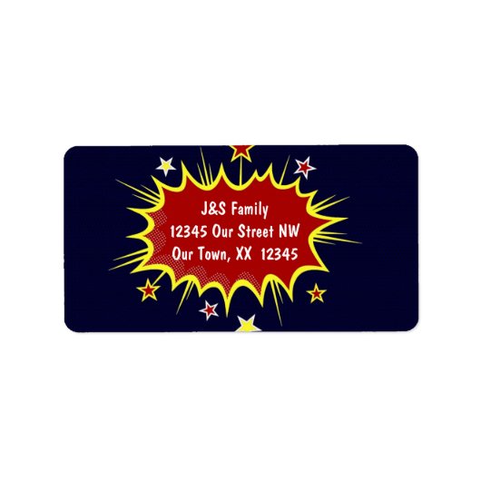 Super Hero Kerstmis Etiket (Voorkant)