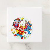 Super Hero Kinder Thema Birthday Party Gift Label (In situ)