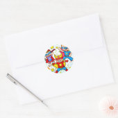 Super Hero Kinder Thmed Birthday Party Sticker (Envelop)