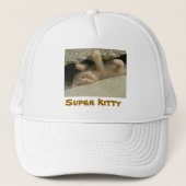 Super Hero Kitty Cat Humor Trucker Pet (Voorkant)