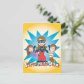 Super Hero mam Briefkaart (Staand voorkant)