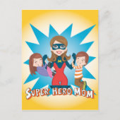 Super Hero mam Briefkaart (Voorkant)