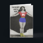 Super Hero Mom Vintage Foto Art Birthday Card Kaart<br><div class="desc">The perfect birthday card for the busy Mom who does it all.  Vintage foto ongeveer 1890.  Artistic,  ontwerp en ontwerp van Victoria Lynn Hall.</div>