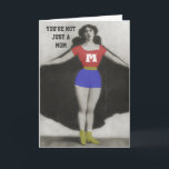 Super Hero Mom Vintage Foto Art Birthday Card Kaart<br><div class="desc">The perfect birthday card for the busy Mom who does it all. Vintage foto ongeveer 1890. Artistic,  ontwerp en ontwerp van Victoria Lynn Hall.</div>