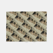 Super Hero Oranje Tabby Kitten Fleece Deken (Voorkant (Horizontaal))