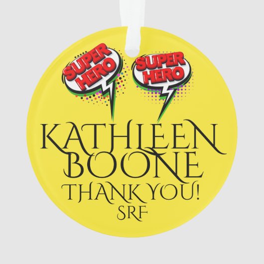 Super Hero Ornament (achterkant)
