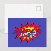 Super Hero Papa Stripboek Vaderdag Briefkaart (Voorkant / Achterkant)