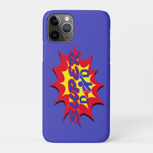 Super Hero Papa Stripboek Vaderdag Case-Mate iPhone Case (Achterkant)