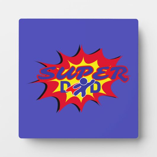 Super Hero Papa Stripboek Vaderdag Fotoplaat (Voorkant)