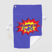 Super Hero Papa Stripboek Vaderdag Golfhanddoek (Insitu)
